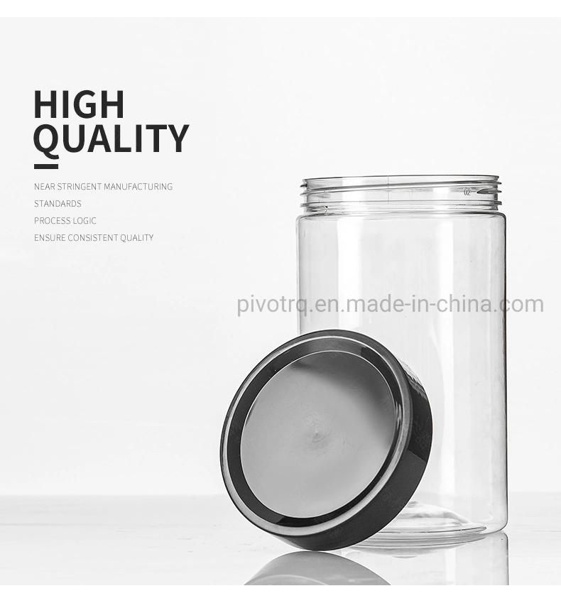 400ml 500ml 615ml Food Packaging Pet Transparent Plastic Bottle for Cans Empty Plastic Jars