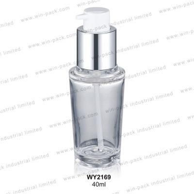 40ml China Supplier Hot Sale Acrylic Lotion Cosmetic Clear Bottle Acrylic with Rubber