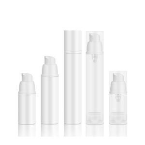 PP White Airless Lotion Bottle 10ml 15ml 30ml 50ml Hand Cream Refillable Lotion Bottle