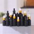Black High End Round Portable Matte Frost Glossy Essential Oil Bottle with Dropper Screw Cap Childproof Face Serum Bottles