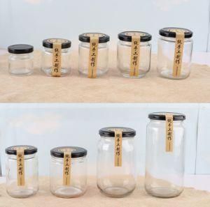 High Quality Customize Wholesale Multiple Capacities Food Empty Clear Round Glass Jar with Lid Jars