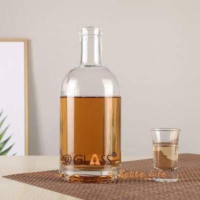 Glass Bottles for Liquor Packaging, Bar Top Vodka Bottle, Glass Spirit Bottle Wholesale