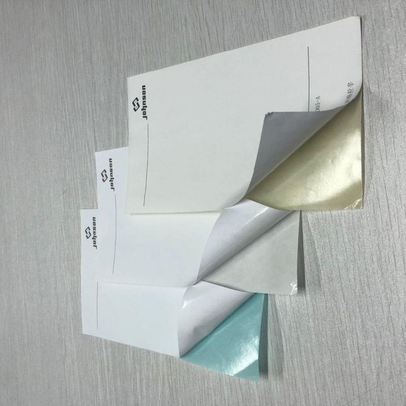 Szjohnson Manufacturer Self Adhesive Sticker Label Semi Gloss Coated Paper for Thermal Transfer Label Print