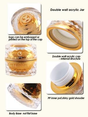 15ml 30ml 50ml Acrylic Cosmetics Jar Cream