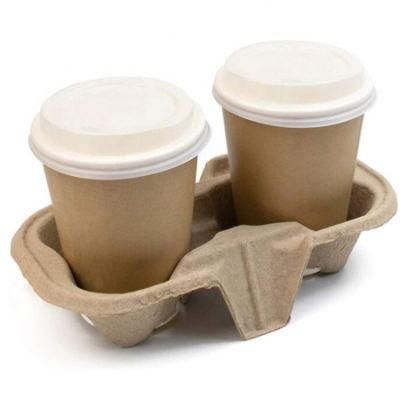 Molded Pulp Take-Away 2-Cell Cup Carrier