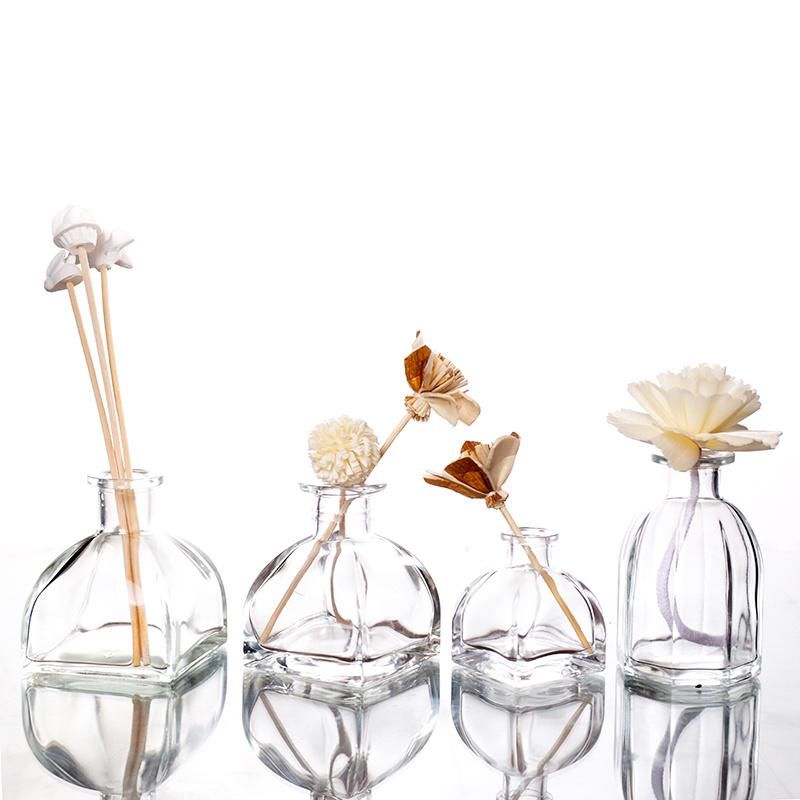 50ml 150ml 300ml Clear Reed Diffuser Glass Bottle with Lid