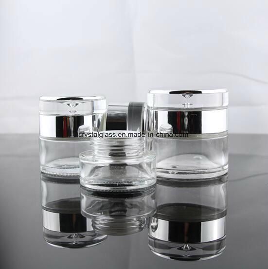 Glass Cream Jar Lotion Pump Cosmetic Bottle