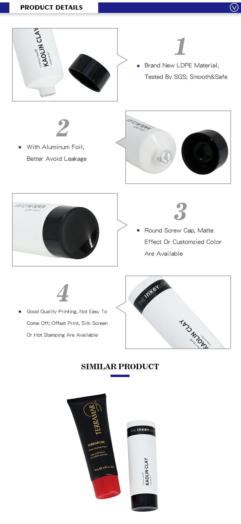 Factory Supply Plastic 50ml Round White Empty Cream Tubes
