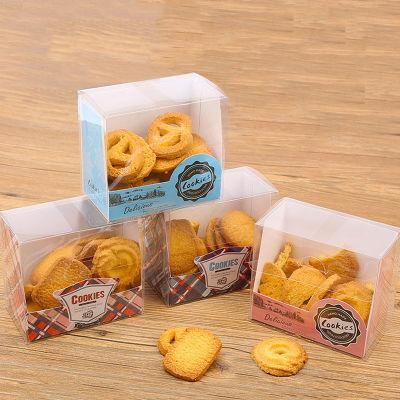 PET plastic box and paper card food container for cheese cake