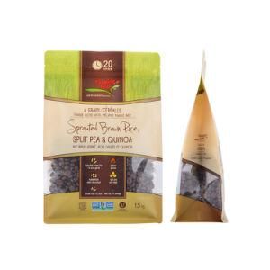 Custom Printed Brown Food Coffee Bean Mylar Waterproof Biodegradable Packaging Bag