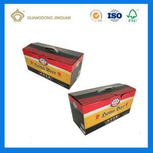 Printed Custom Corrugated Shipping Box (with plastic handle)