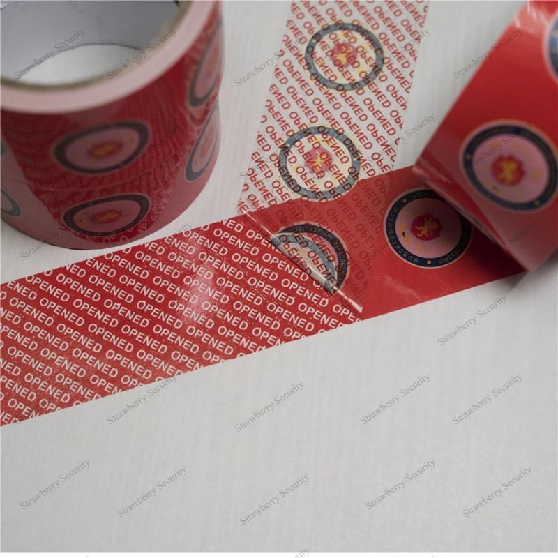 Anti-Counterfeit Packing Tape Transfer Words Security Tapes with Release Paper