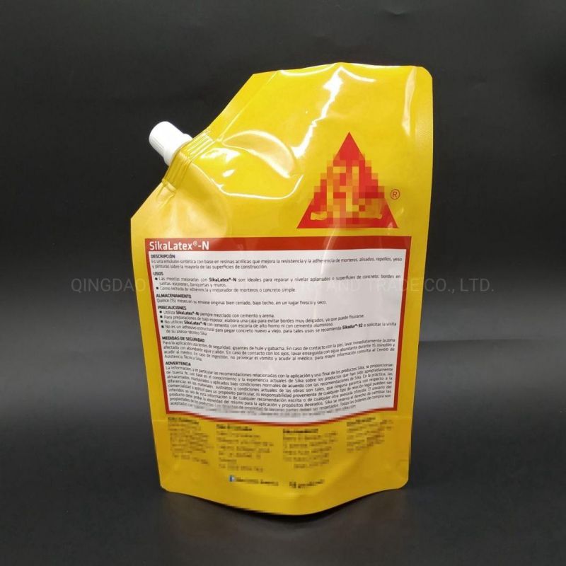 1.2lt Wall Adhesive Spout Bag Liquid Packaging Bag for Wall Adhesive