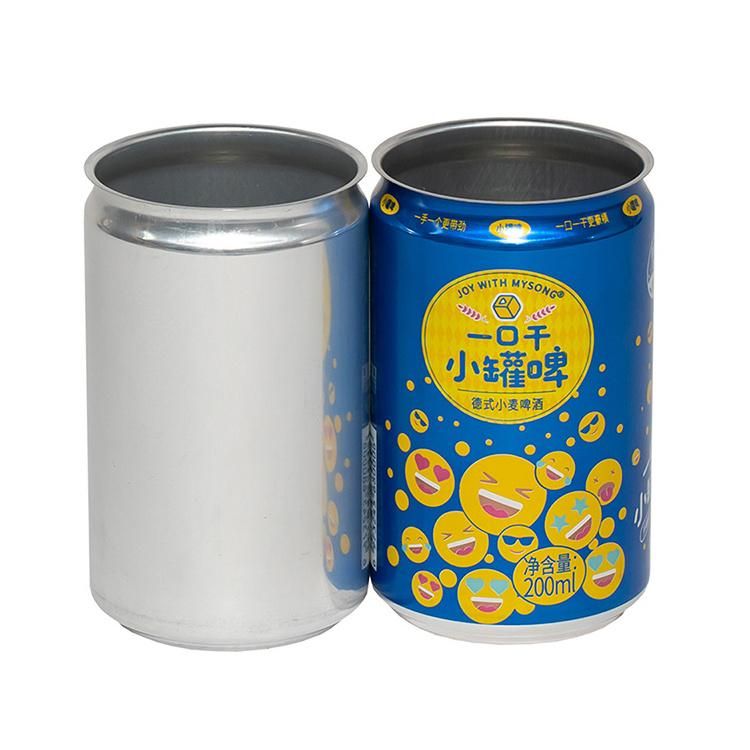 Sleek 200ml Aluminum Beverage Cans with 202 Sot Can Ends