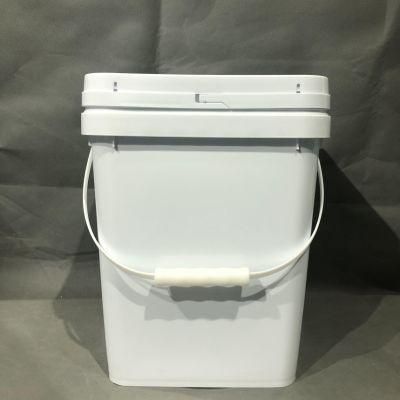 Plastic Square Bucket 10liter Pail with Handle and Lid for Food Industry