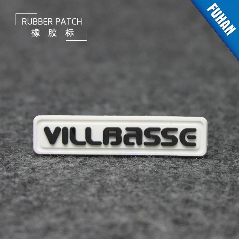 Garment Accessories Blue Logo Custom Silicon Rubber Patches for Clothing