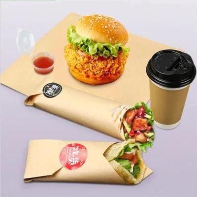 Wax Burger Wrapping Greaseproof Kraft in Sheet Paper