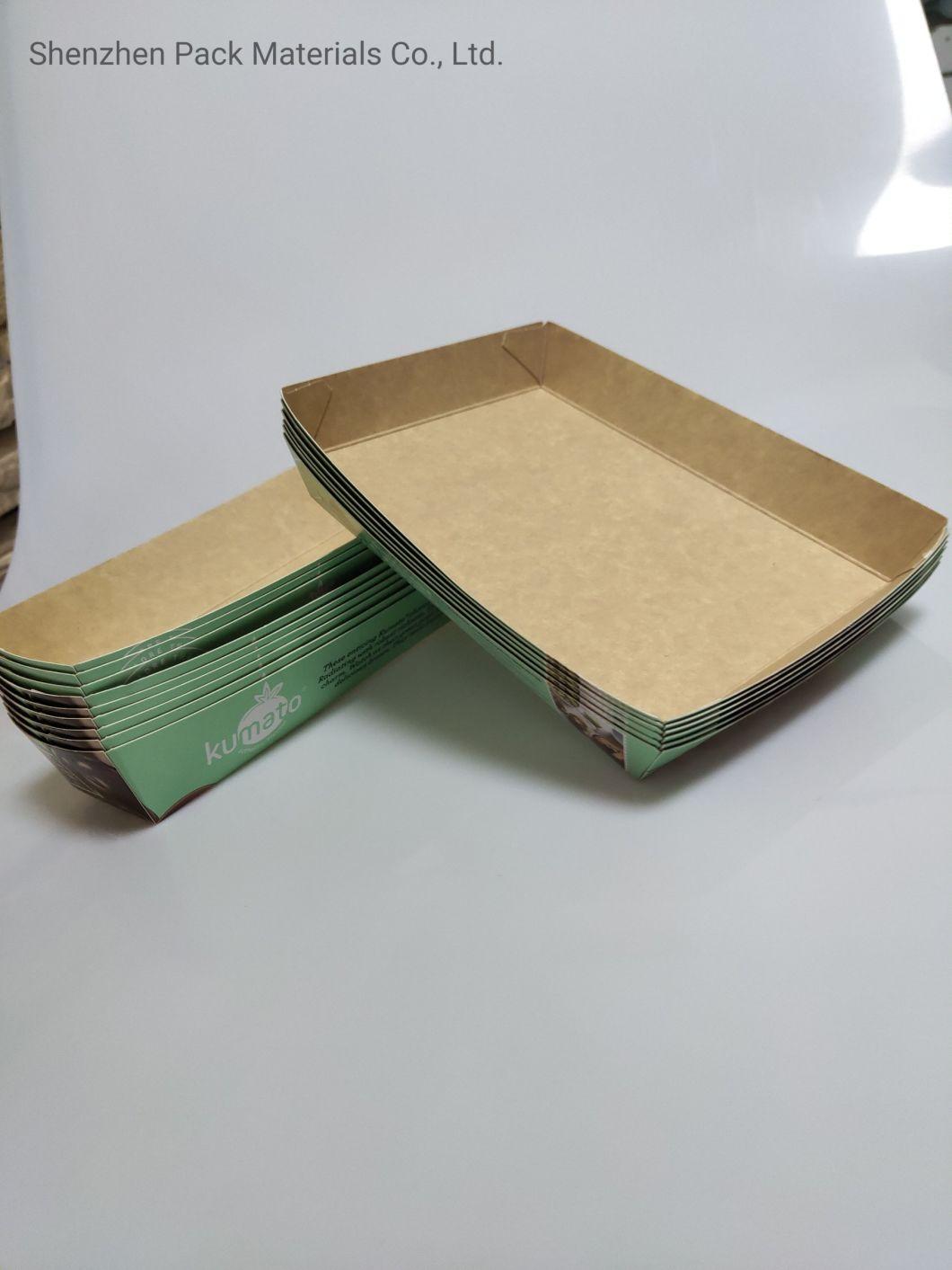 Chips Snack French Fry Customized Recyclable Custom Fast Food Grade Bacon Packaging Paper Tray Box