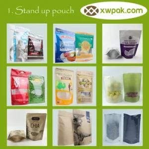 Stand up Pouches with Zipper for Food Packaging