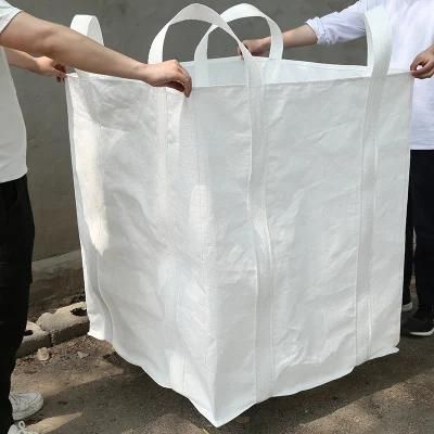 China Supplier PP Woven Bulk Big Ton Bag Jumbo Bag for Packing Stone, Fish Meal, Sugar, Cement, Sand Ton Fabric Bag