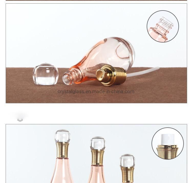 Wholesale Glass Bottle in Drop Shap for Cosmetic Packaging