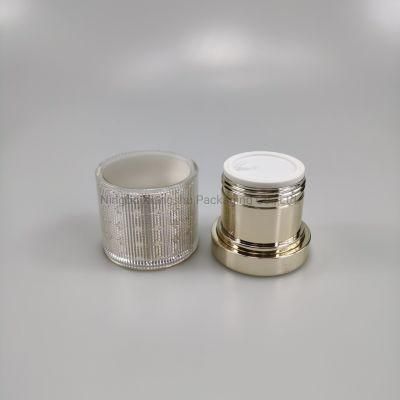 15g 30g50g Acrylic Gold Crystal Cream Bottle Jar for Cosmetic Packaging