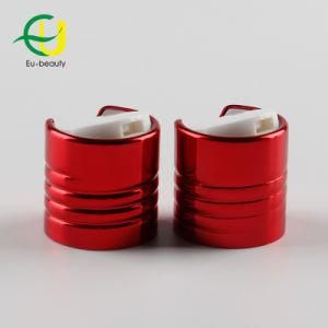 28/410 Disc Top Cap Red Color with Screw Line on Surface