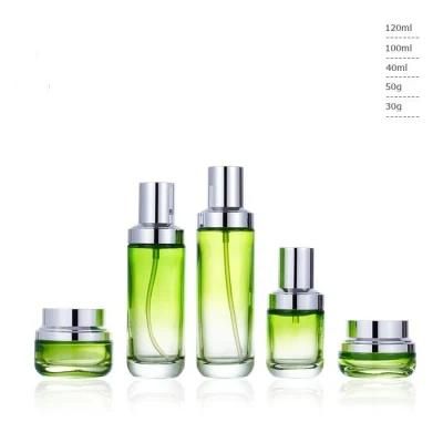 Ll04 Hot Selling Clear Round Home Glass Sprayers Cosmetic Lotion Bottles Have Stock