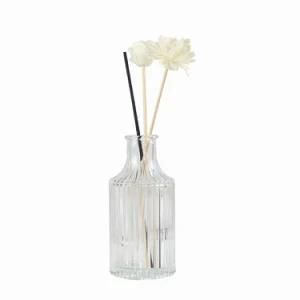 Luxury 100ml Clear Reed Diffuser Glass Bottle with Glass Ball Lids