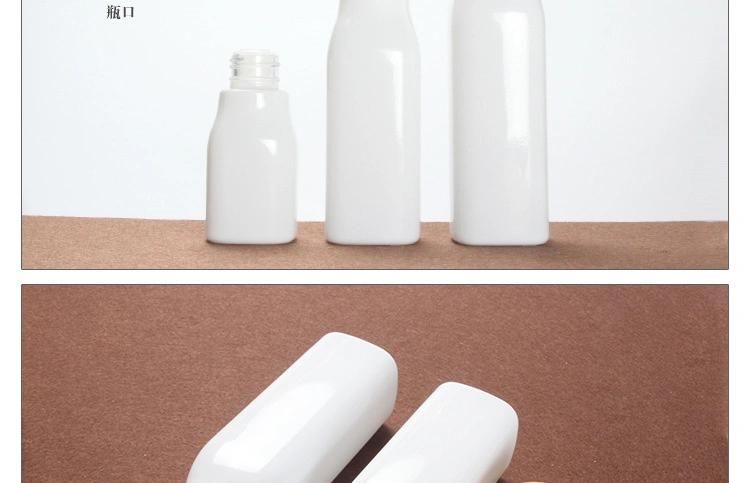 Square White Colored Cream Jar 50g with Wooden Caps