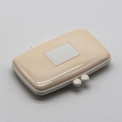 Empty Rectangular Plastic Pressed Powder Case Custom Cute Compact Case for Blush