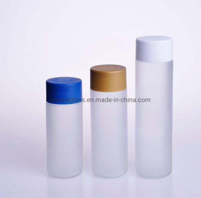 Cylindrical Style Glass Sports Cold Brew Beverage Drinking Bottle with Narrow Mouth and Lids 300-800ml