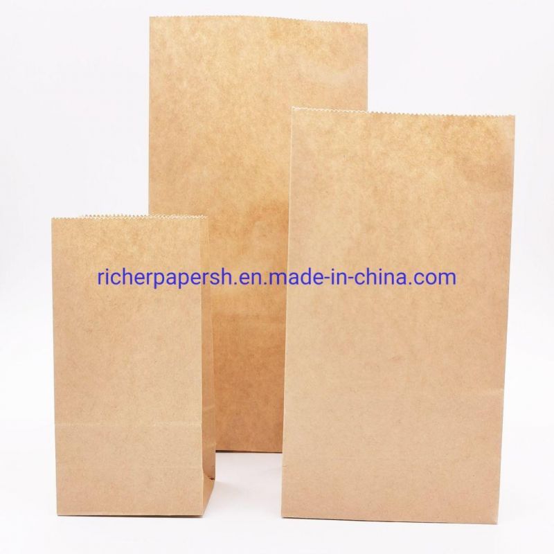 Custom Food Paper Bag Mg White Kraft Paper Bag