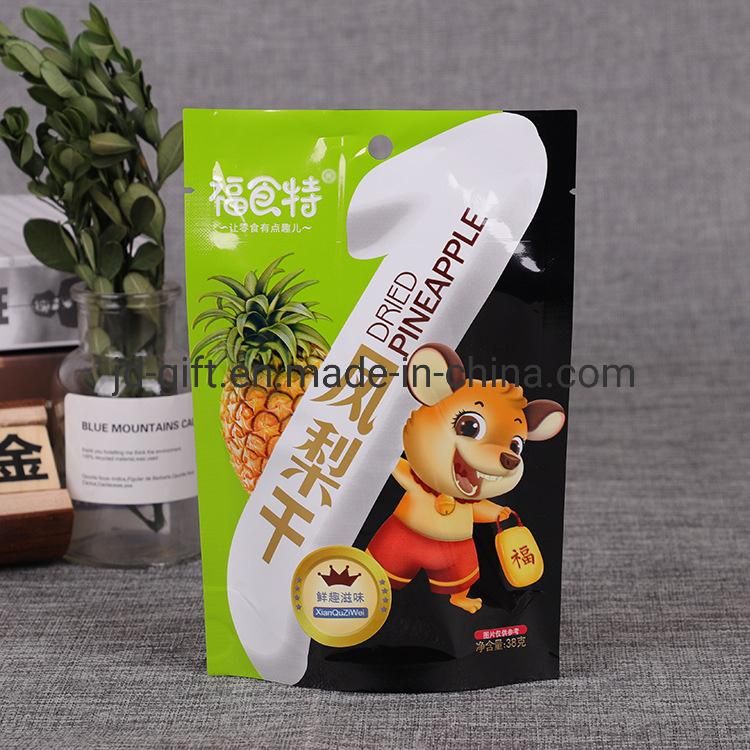 Standing up Aluminum Foil Plastic Food Packaging Bags with Hanging Hole for Cream Puffs