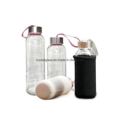 300ml 500ml 1000ml Personalized Glass Bottle for Water Beverage with Airtight Cap