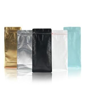 Aluminum Foil Flat Bottom Custom Printing Wholesale Coffee Packaging Bag with Valve