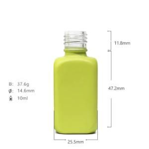 15ml Flat Square UV Gel Glass Nail Polish Bottle with Brush Cap