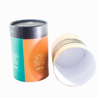 Well Sealed Tea 50g Coffee Dry Nut Fries Healthy Paper Round Customized Tube Box