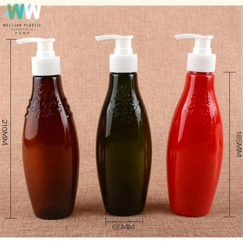 280ml Plastic Pet Shampoo Bottle with Press Lid