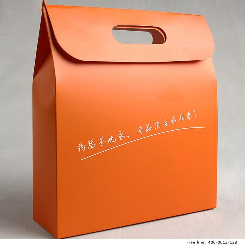 Orange Color Cardboard Flat Packing Fsc Paper Gift Box