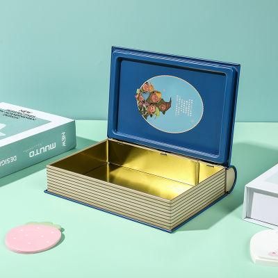 Novelty Candy Chocolate Storage Tinplate Can Book Style Tin Box