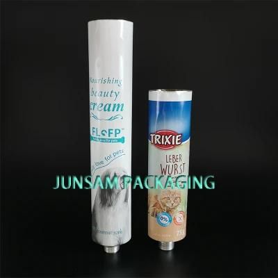 Open Orifice Collapsible Soft Aluminum Packing Tube with Octagonal Cap for Hand Treatment Cream
