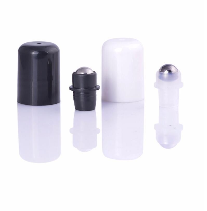 Steel Bead Ball Plug for 16mm/18mm Neck Finish Glass Perfume Roller Roll on Bottle, Metal Roller Stopper with Lid