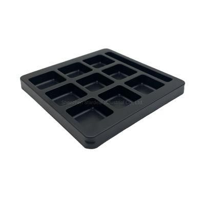 Custom Disposable Black Plastic Chocolate Blister Tray