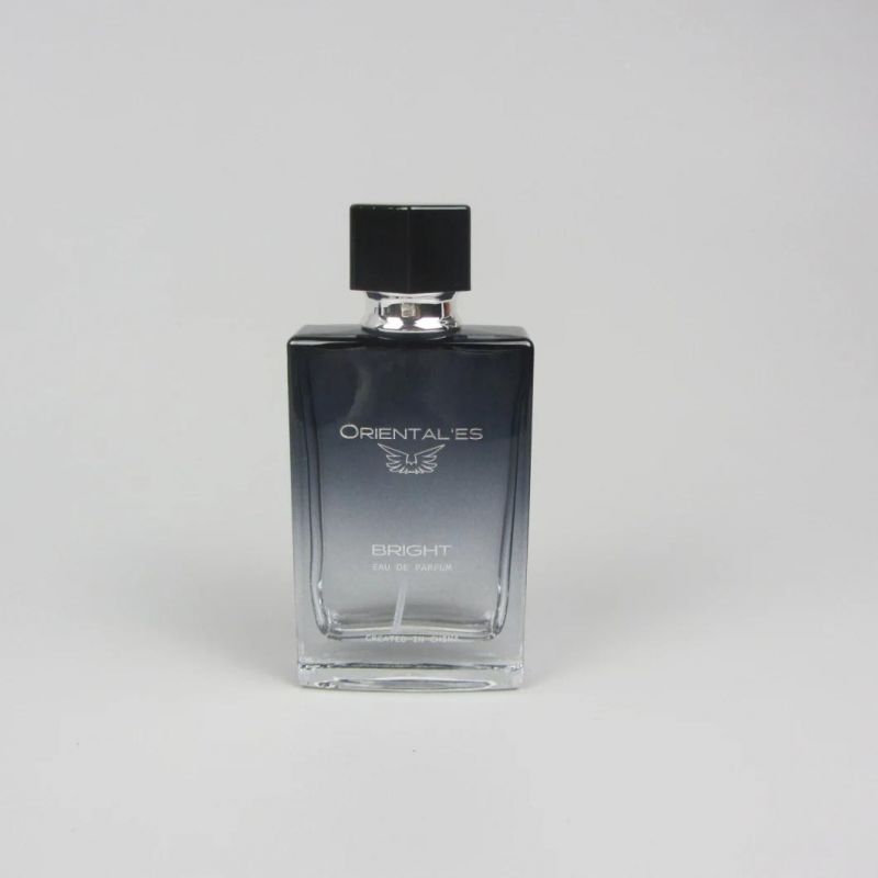 Empty Perfume Bottle Black Cap Square Bottle Perfume