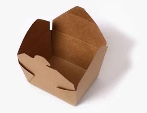 Paper Boxes Grade Biodegradable Packaging Eco Friendly Salad Window Kraft Take Away Food Box