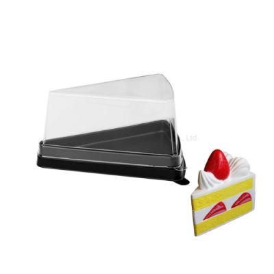 Christmas Disposable Individual Plastic Triangle Cake Slice Box