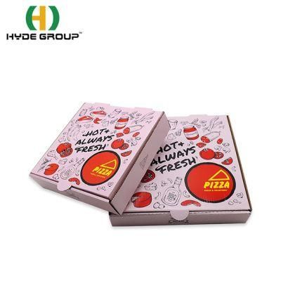 Wholesale Manufacturer Personalized Custom Printed Design 12 14 18 Inch Pizza Carton Takeaway Box Plain White Pizza Box