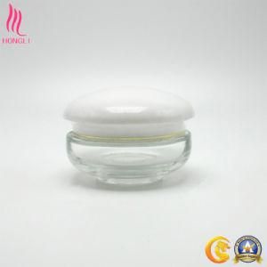 Glass Bowl Shaped Cosmetic Lotion Cream Bottle