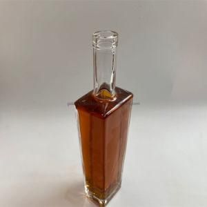 500ml Rectangle Clear Glass Bottles with Cork